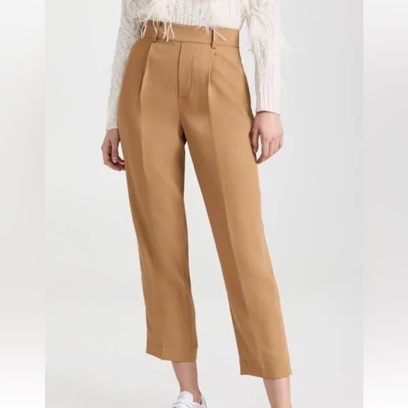 Vince Pants - $395 VINCE sz M Mid Rise Tapered Pull on Pants Camel